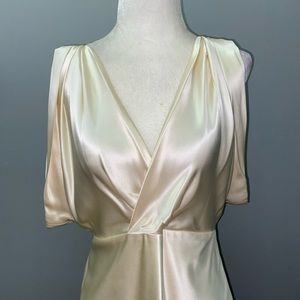 Winter White silk Sleeveless Dressy  Top